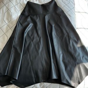 Black leather skirt